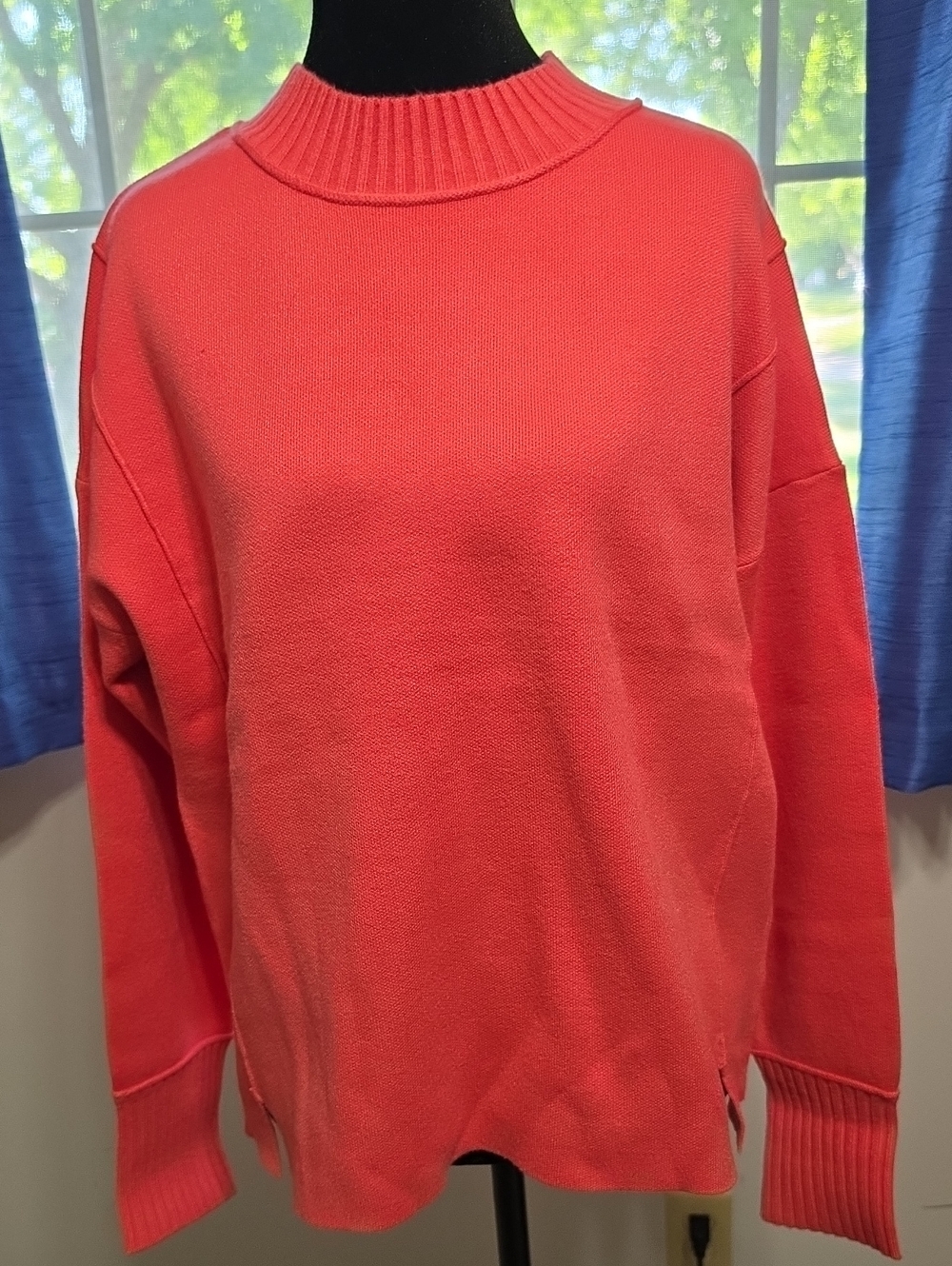 Staccato Coral Mock Neck Sweater